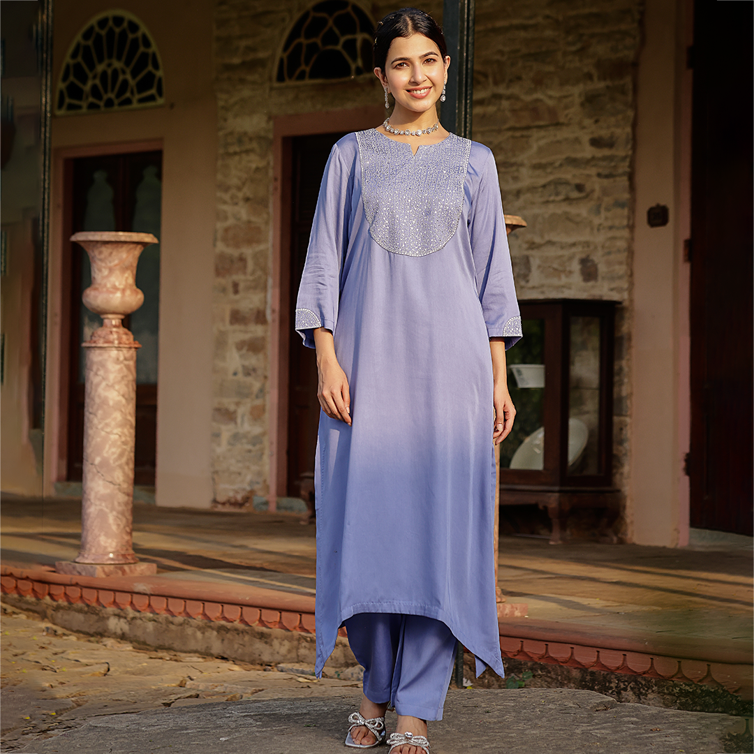 Lavender Luster Pakistani Style Suit Set
