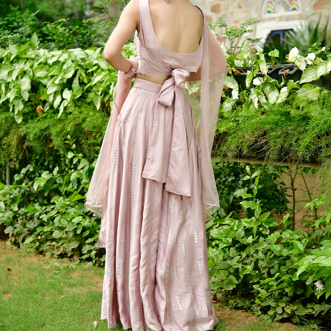 Pink Pastel Charm Anarkali Dress with Matching Dupatta